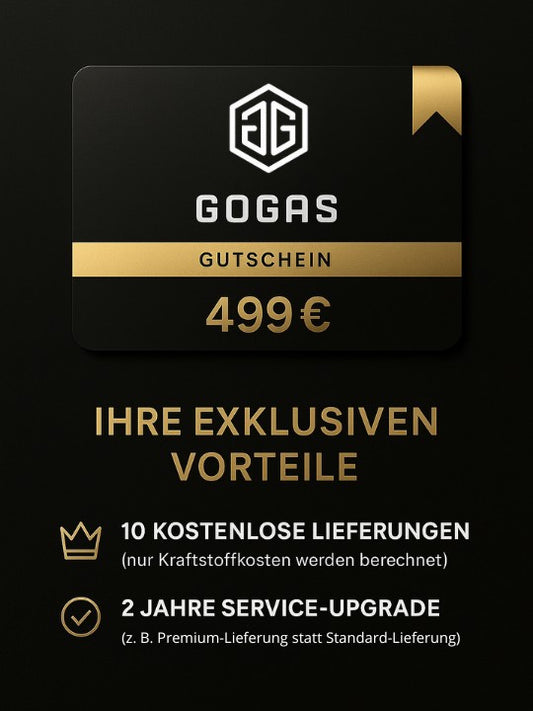 GOGAS Gutschein – 499€ Kredit